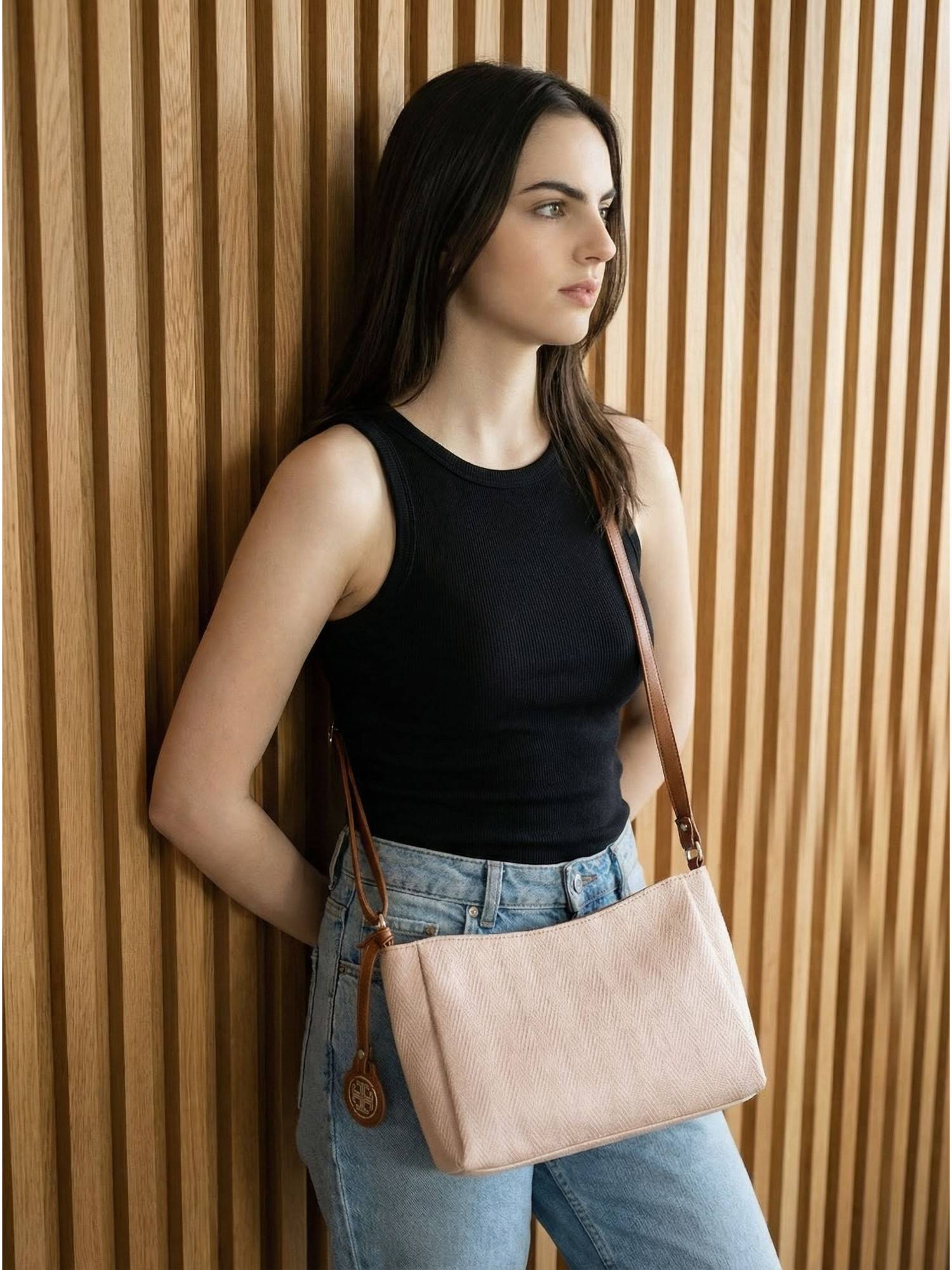 Toteteca Multicompartment Pink Sling Bag