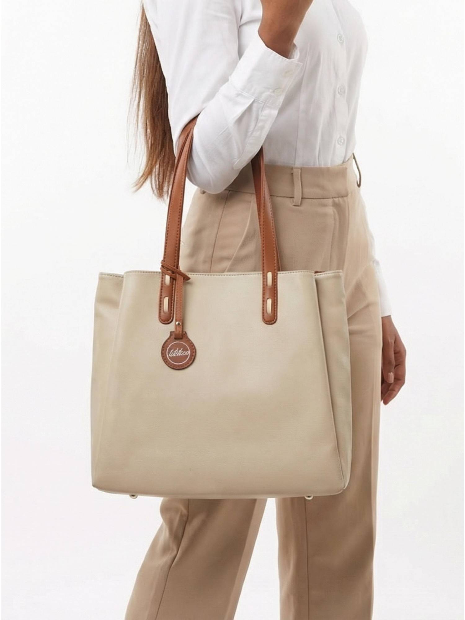 Toteteca Multi Compartment Off White Shoulder Bag