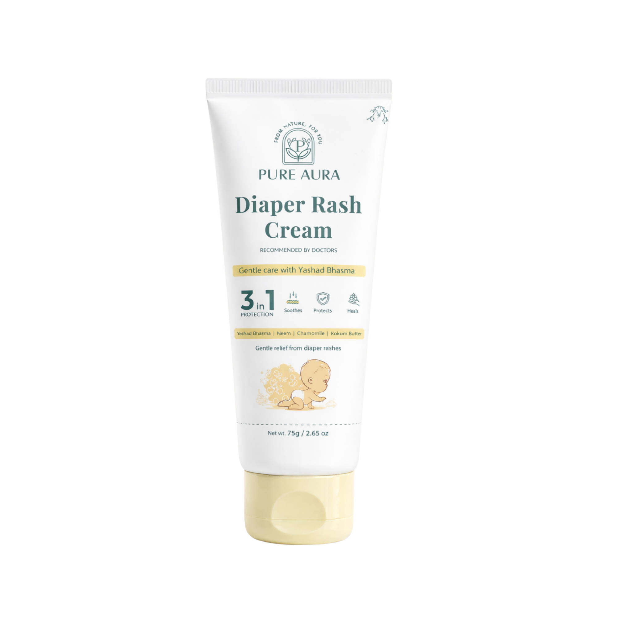 Pure Aura Ayurvedic Baby Diaper Rash Cream for Nourishing & Gentle Care