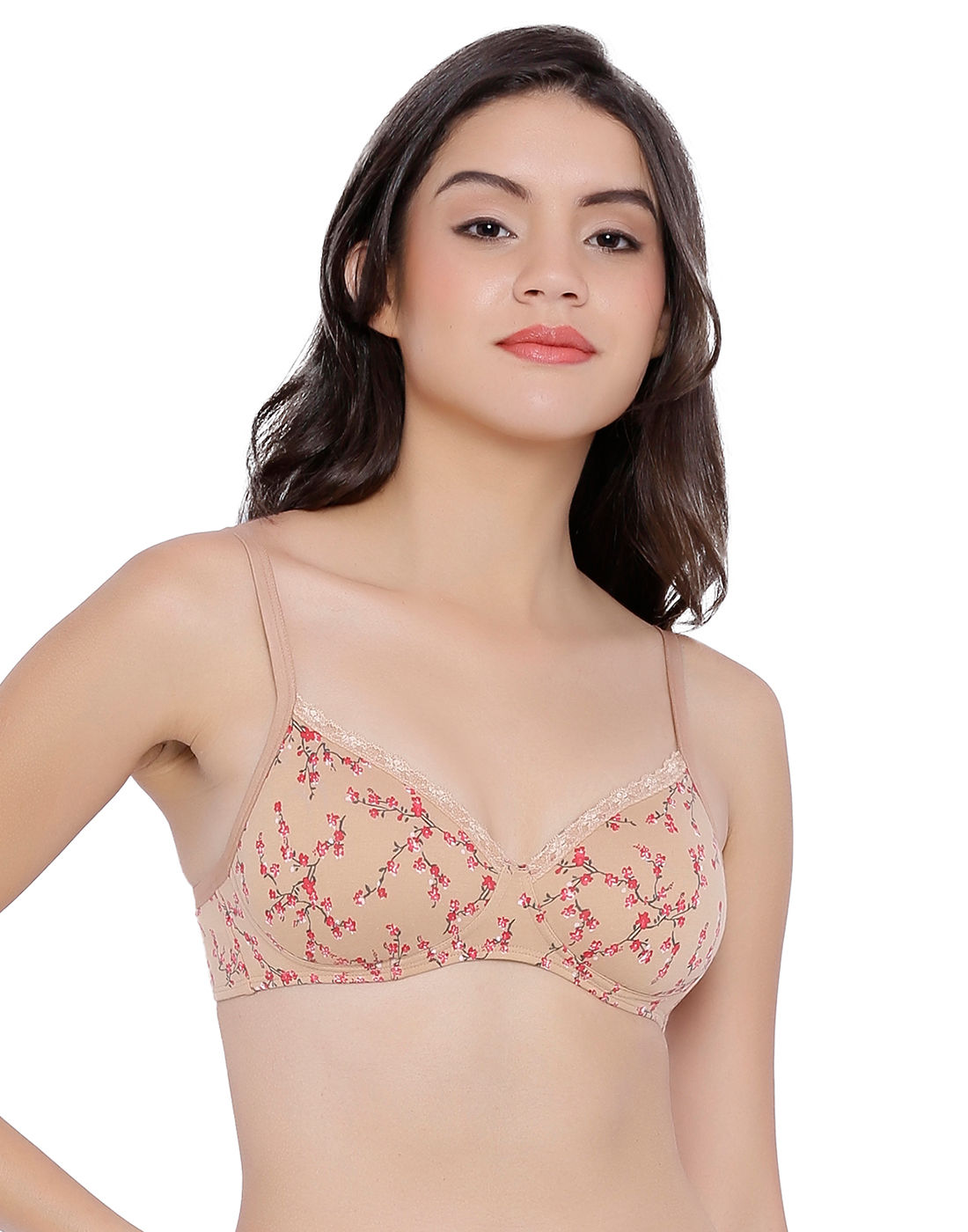 Buy Amante Cotton Casuals Padded Non-Wired T-Shirt Bra - Nude (40C