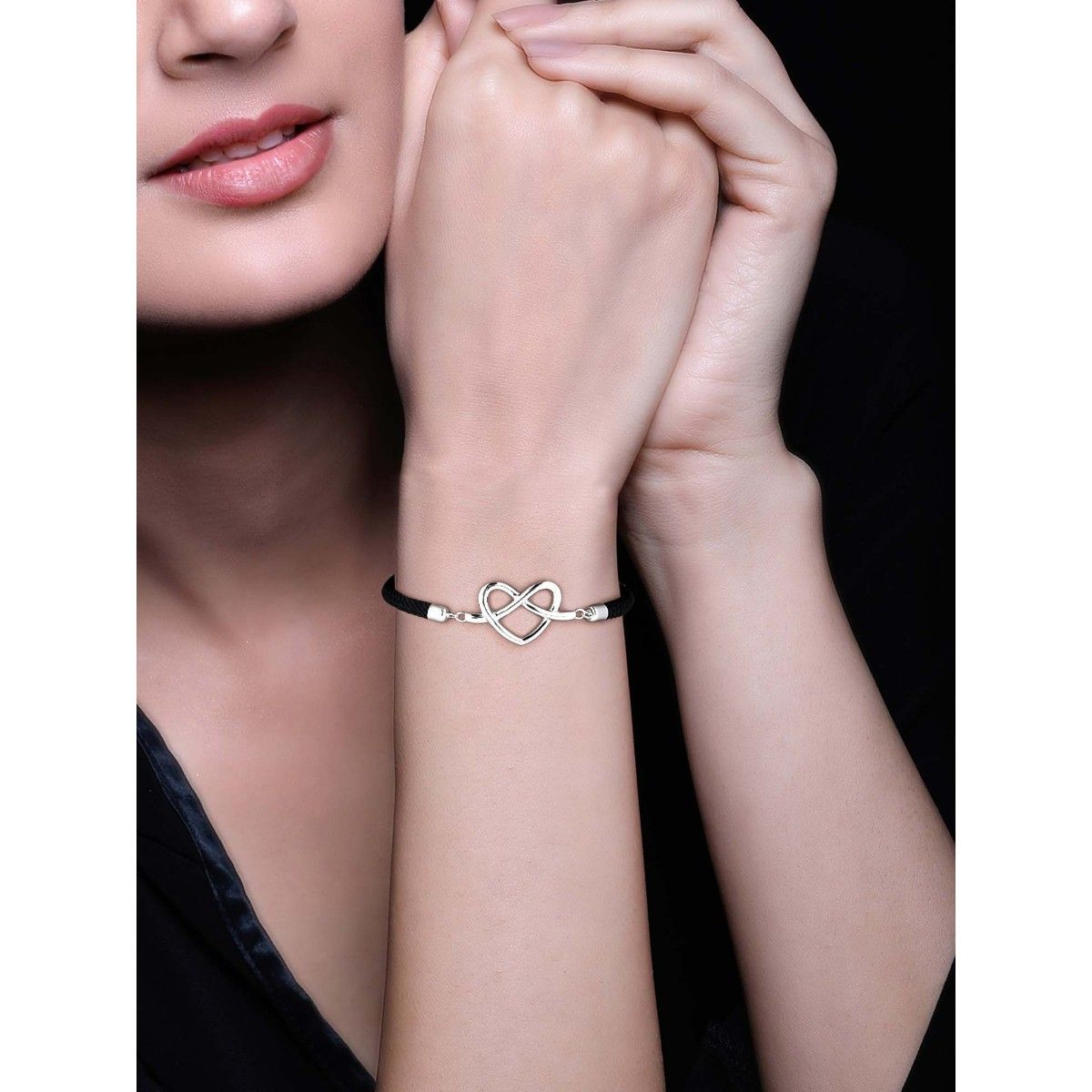 GIVA Sterling Silver Into You Black Bracelet for Women And girls Buy