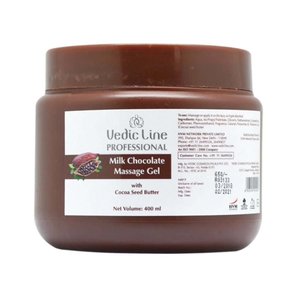 Vedic Line Milk Chocolate Massage Gel With Cocoa Seed Butter