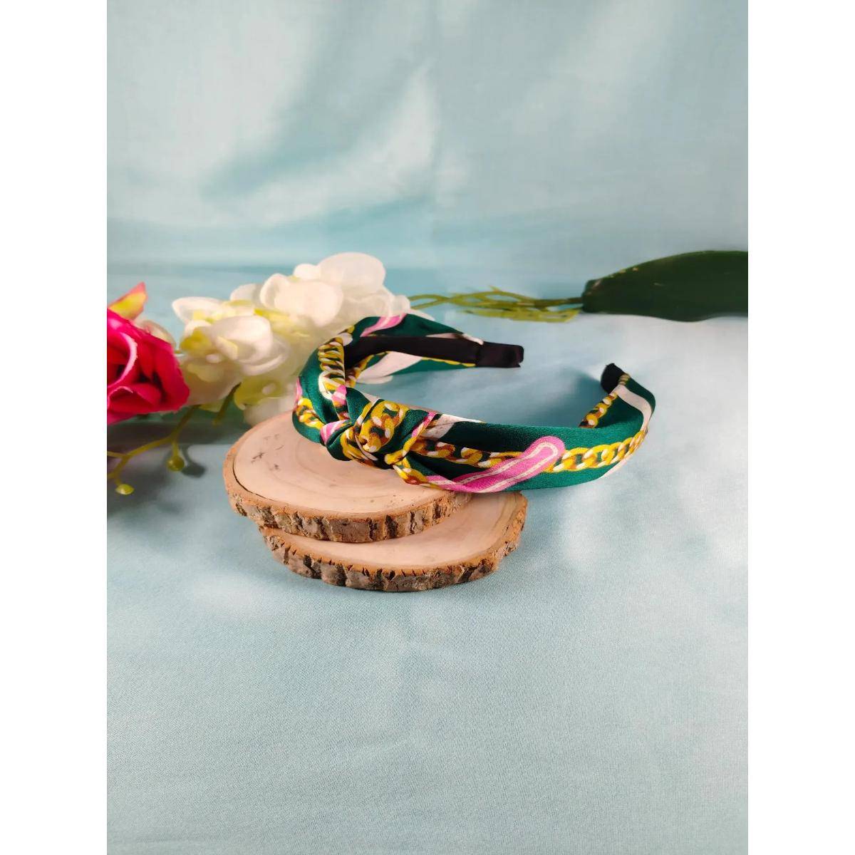 Jewelz Modern Print Top Knot Headbands Women