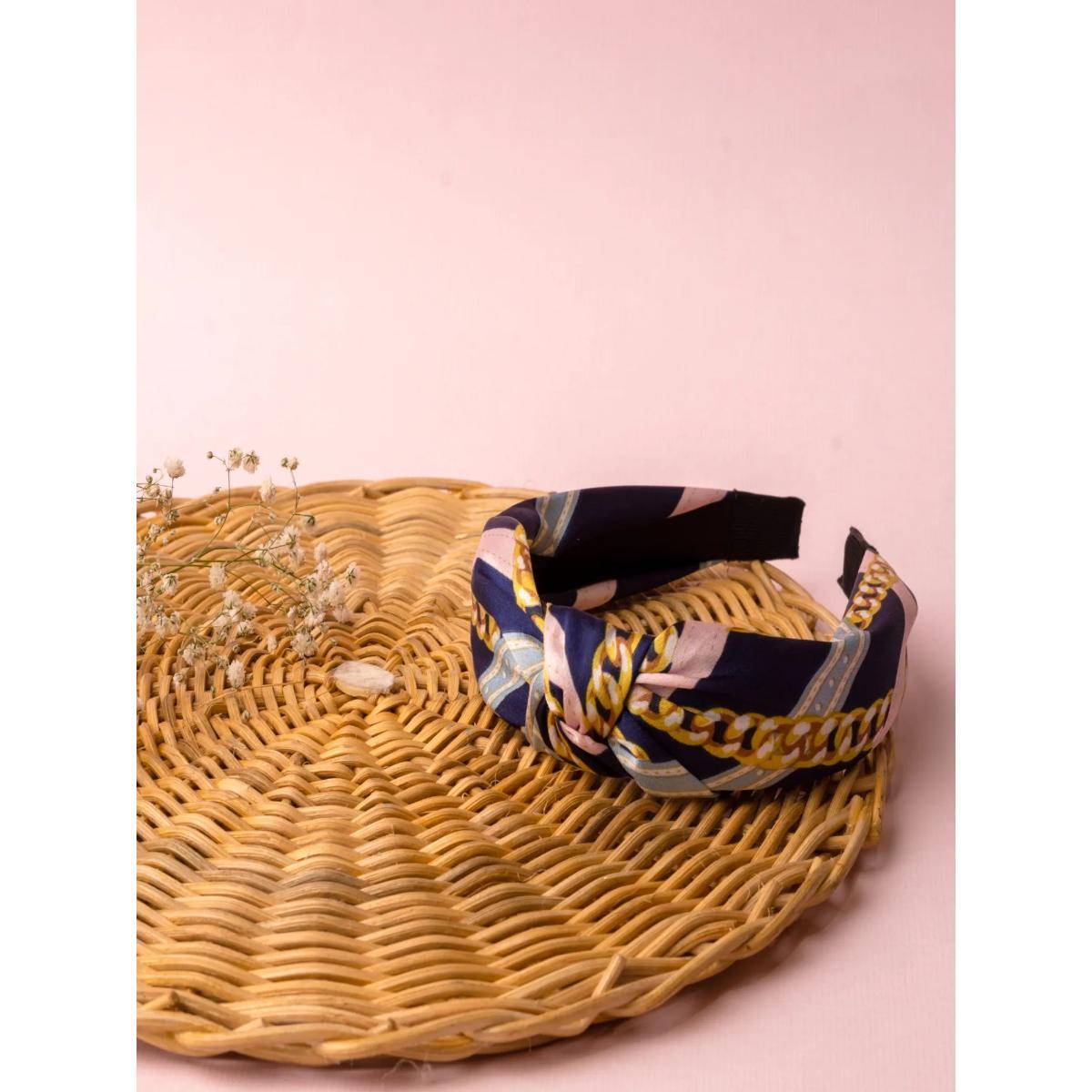 Jewelz Modern Print Trendy Top Knot Headbands Women