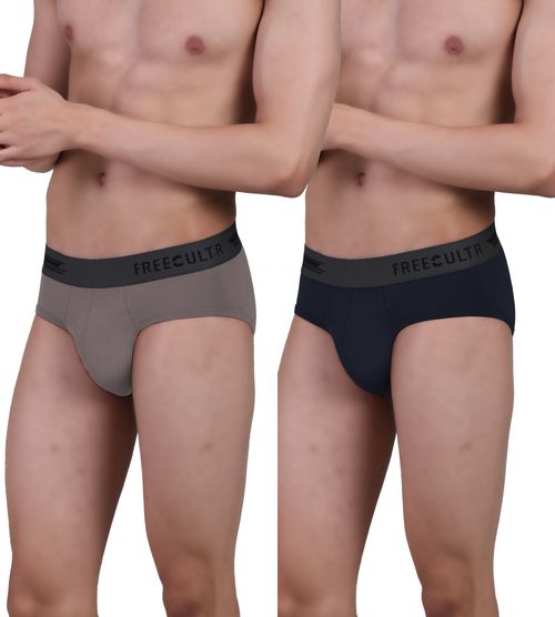 Buy FREECULTR Men's Anti-Microbial Air-Soft Micromodal Underwear Brief,  Pack of 2 - Multi-Color Online