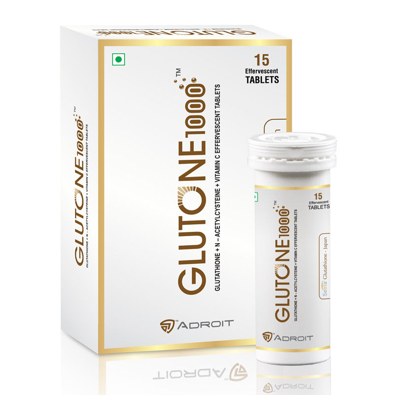 Glutone 1000 Setria LGlutathione & Vitamin C Effervescent Tablets For