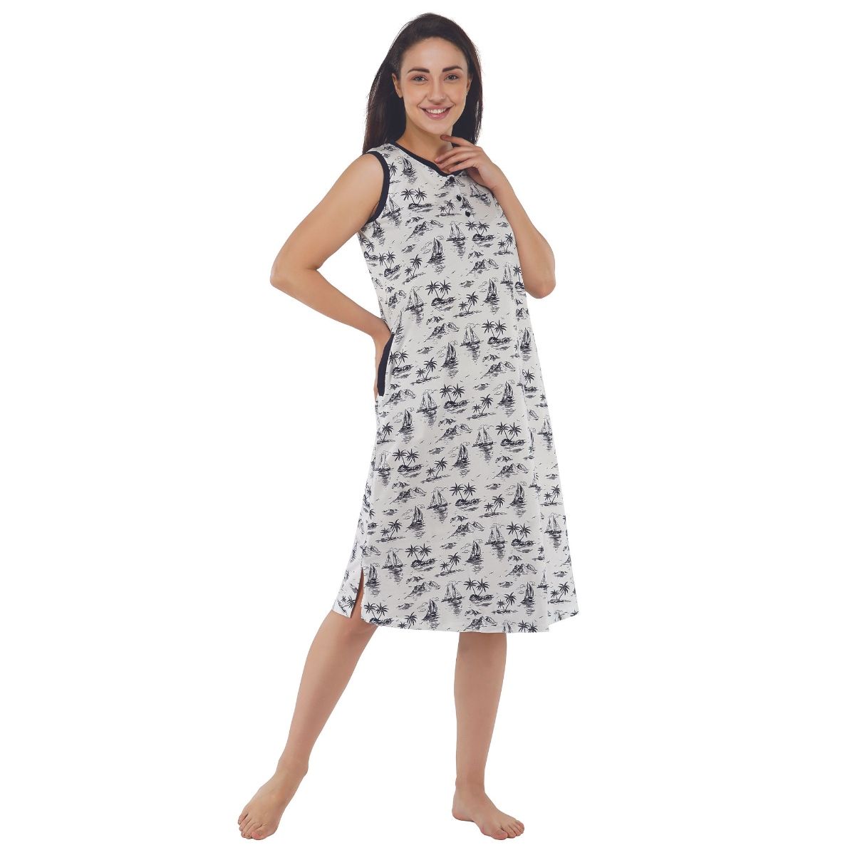 Artemis Wind Beneath My Sail Sleep Gown - White: Buy Artemis Wind ...