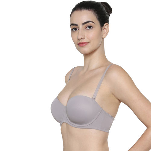 Buy Triumph Padded Non Wired Full Coverage T-Shirt Bra - Grey at Rs.1799  online