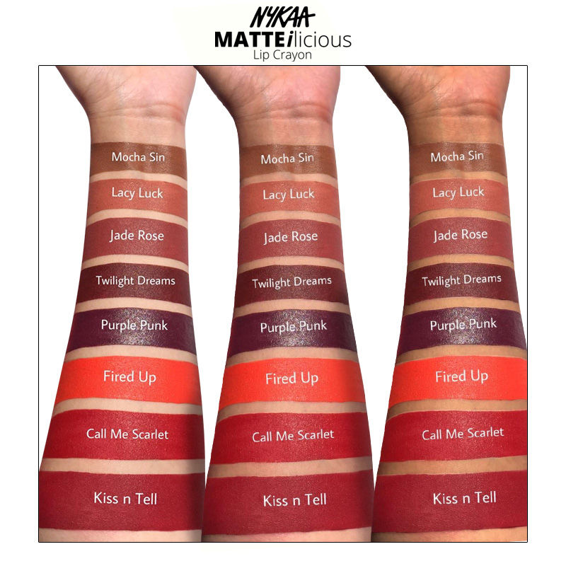 nykaa matteilicious lip crayon