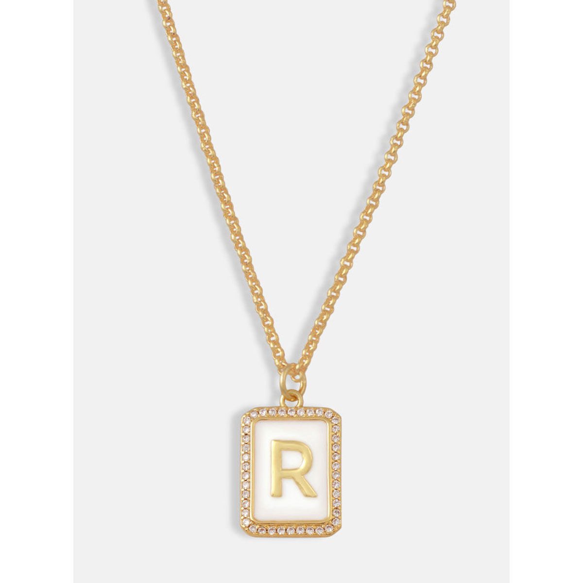 14k Gold and White Diamond Initial Necklace – Chan Luu