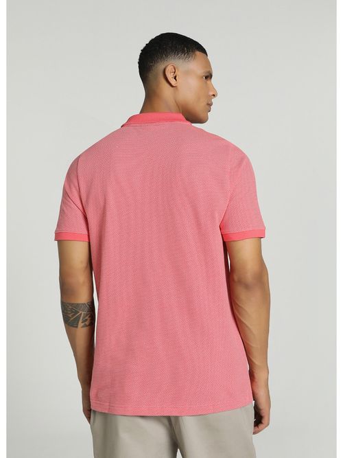 Puma Jacquard 3T Mens Pink Polo T-Shirt