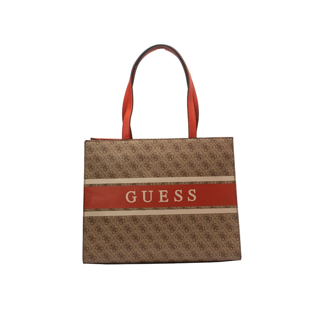 Guess MONIQUE Red Printed Tote Bags