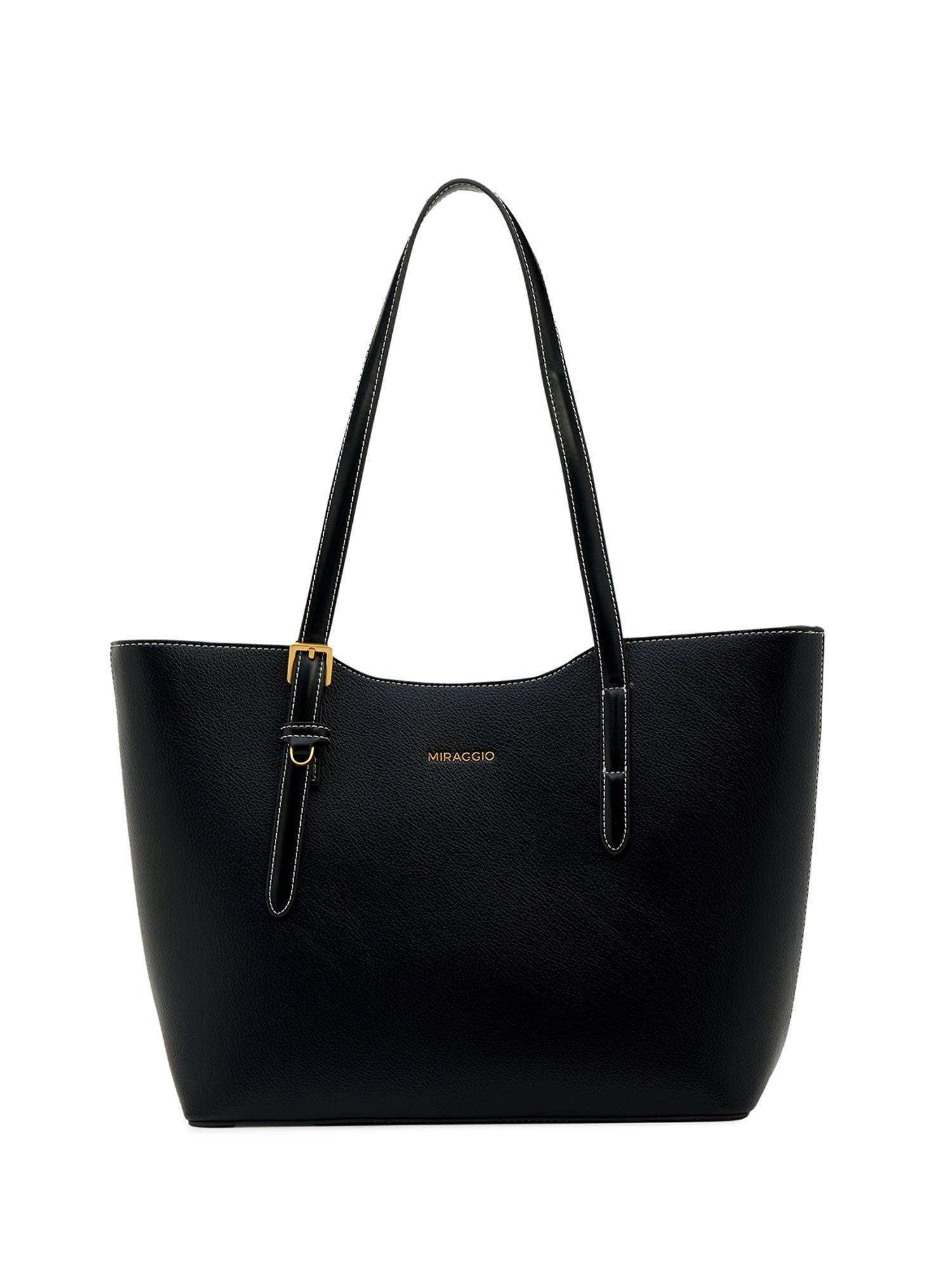 MIRAGGIO Riva 14 Inch Laptop Tote Bag - Black (L)