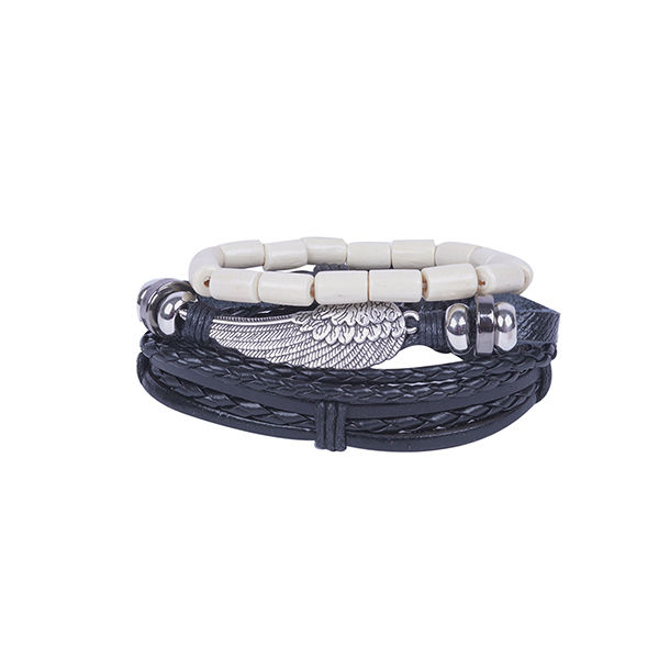 Buy Set of 4 Different Mens Bracelet Cuff Leatherite Material Adjustable   in Different Colors for Mens Boys Guys Gents By GoldNera Online at Best  Prices in India  JioMart