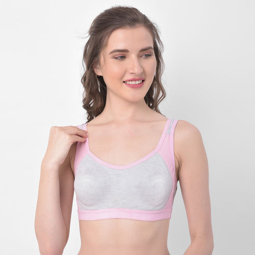 Buy Padded Non-Wired Full Cup T-shirt Bra in Blush Pink - Cotton