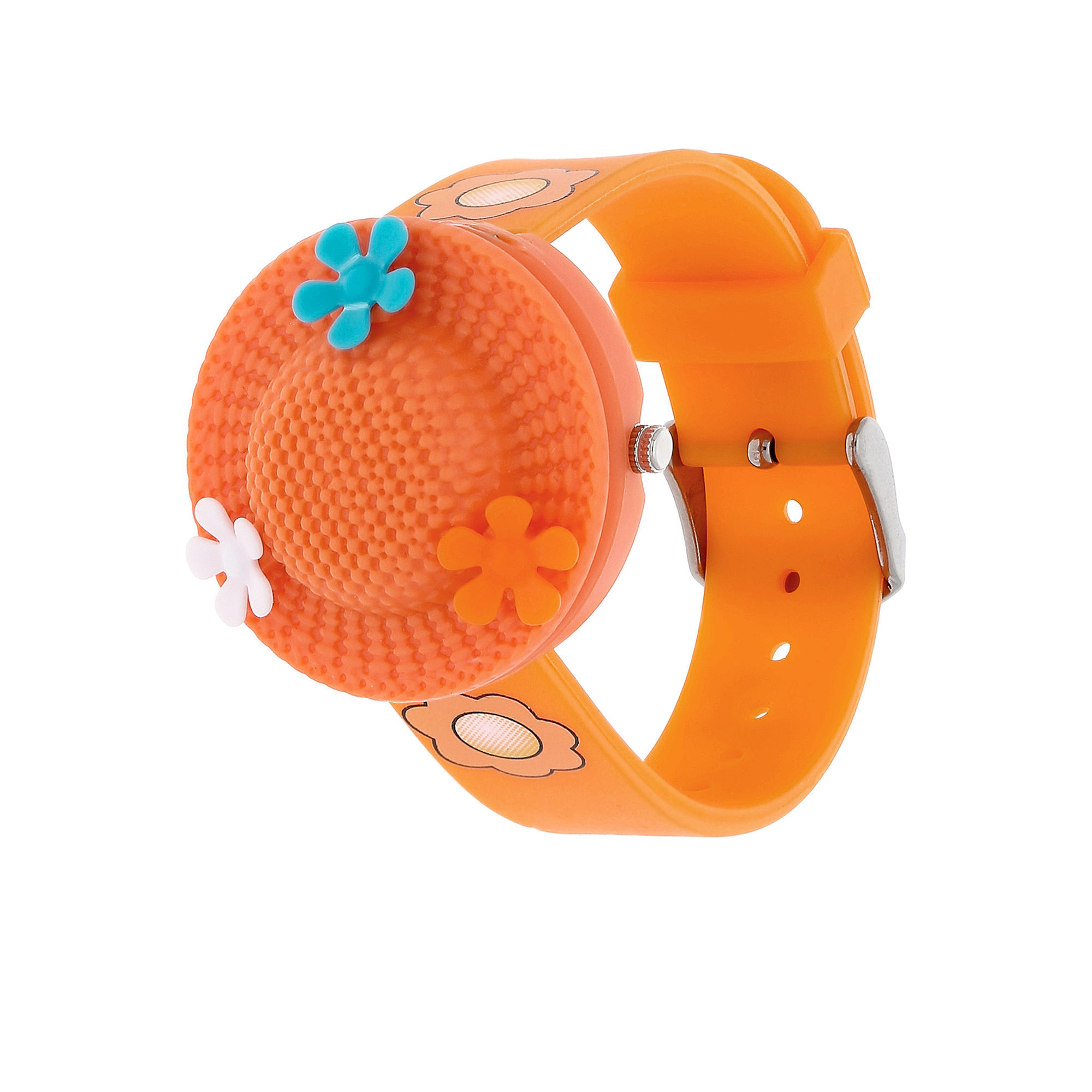 Zoop Multi-colour Dial Orange Plastic Strap Watch