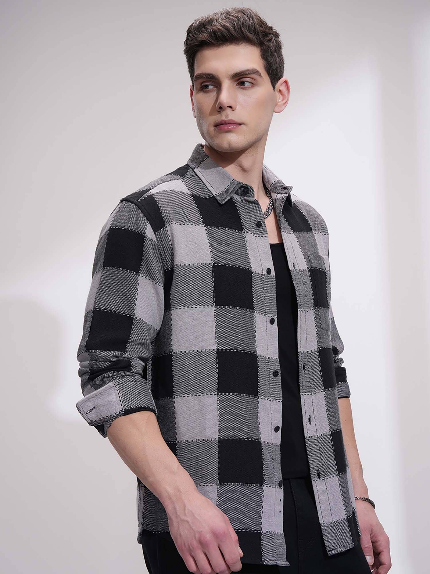 Buy HIGHLANDER Men Multi-Color Checks Relaxed Fit Shirt Online
