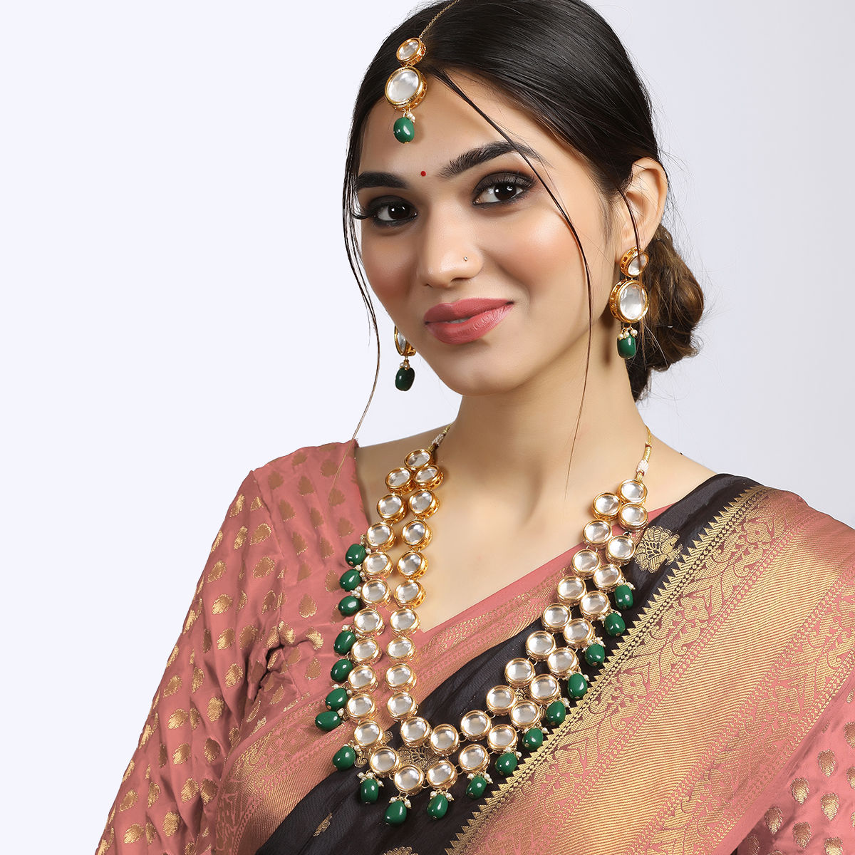 Kundan haar sale set