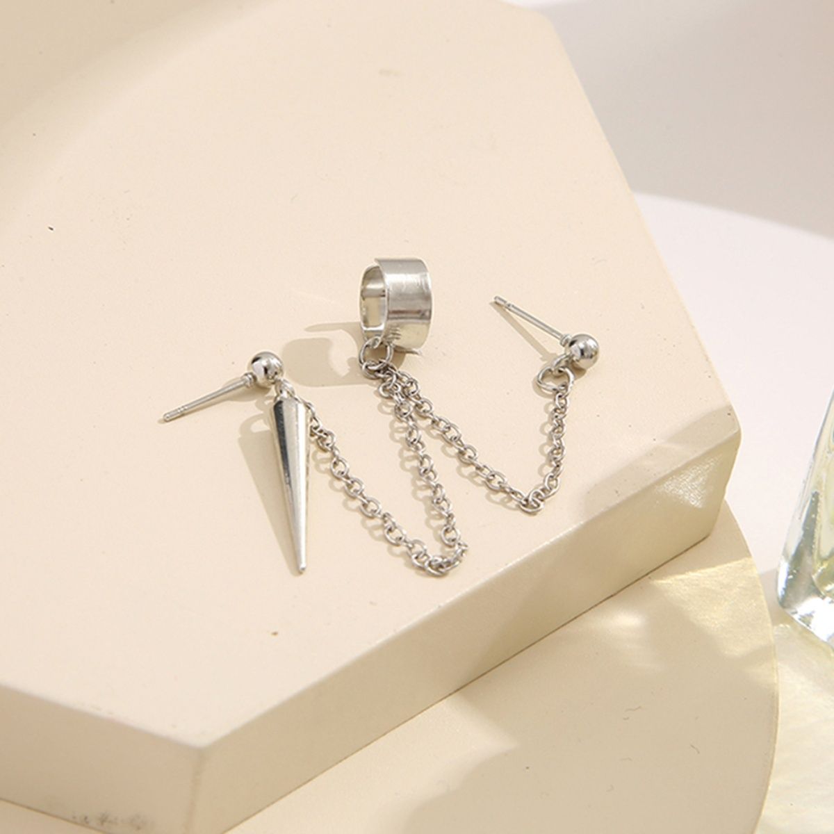 Buy Yellow Chimes Silver Plated Ear Cuff Hip Hop Circle Clip On