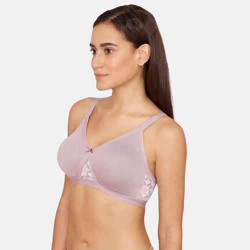 Buy Zivame Double Layered Non-Wired Full Coverage Super Support Bra -  Elderberry Online
