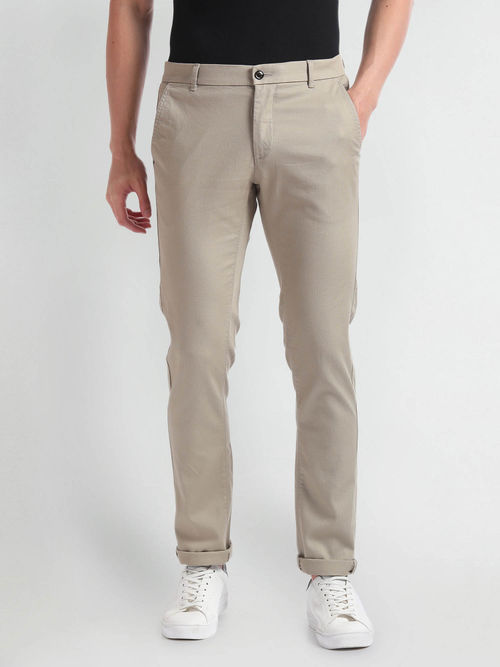 Buy Arrow Sports Dobby Auto Flex Casual Trousers Online