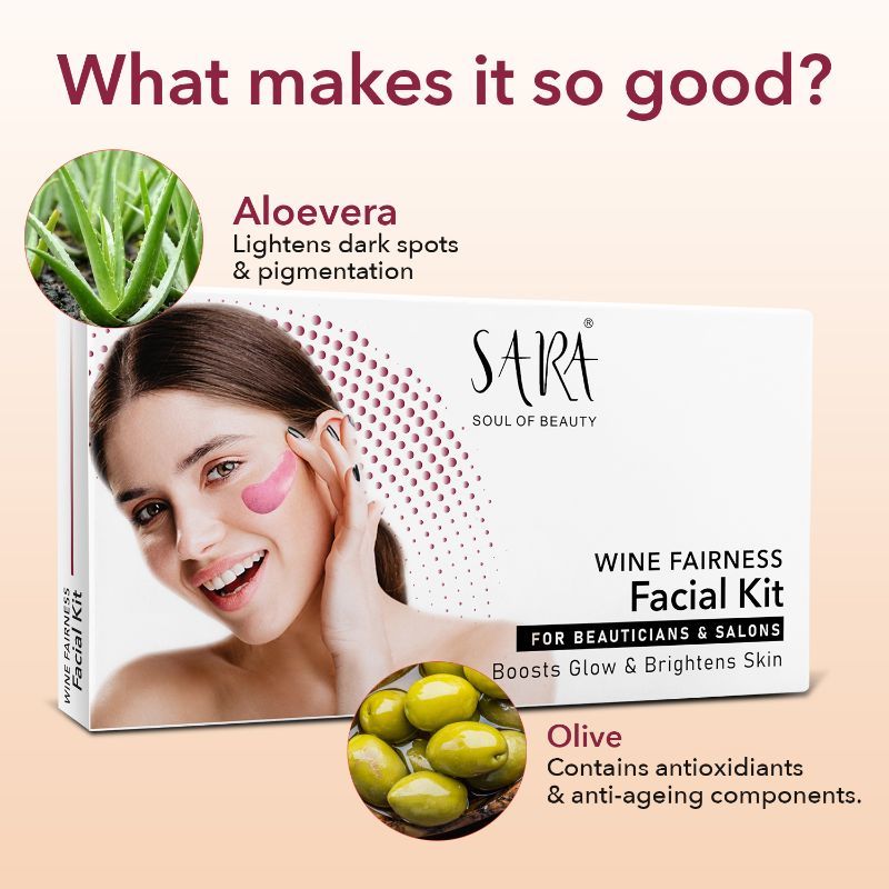 Sara Wine Fairness Facial Kit Buy Sara Wine Fairness Facial Kit Online