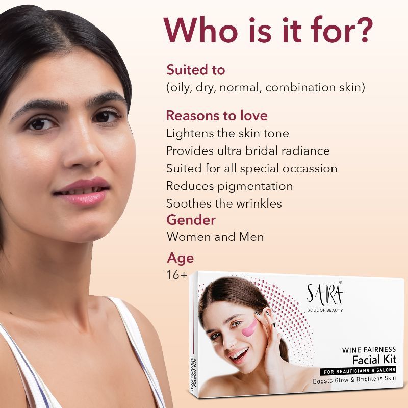 Sara Wine Fairness Facial Kit Buy Sara Wine Fairness Facial Kit Online