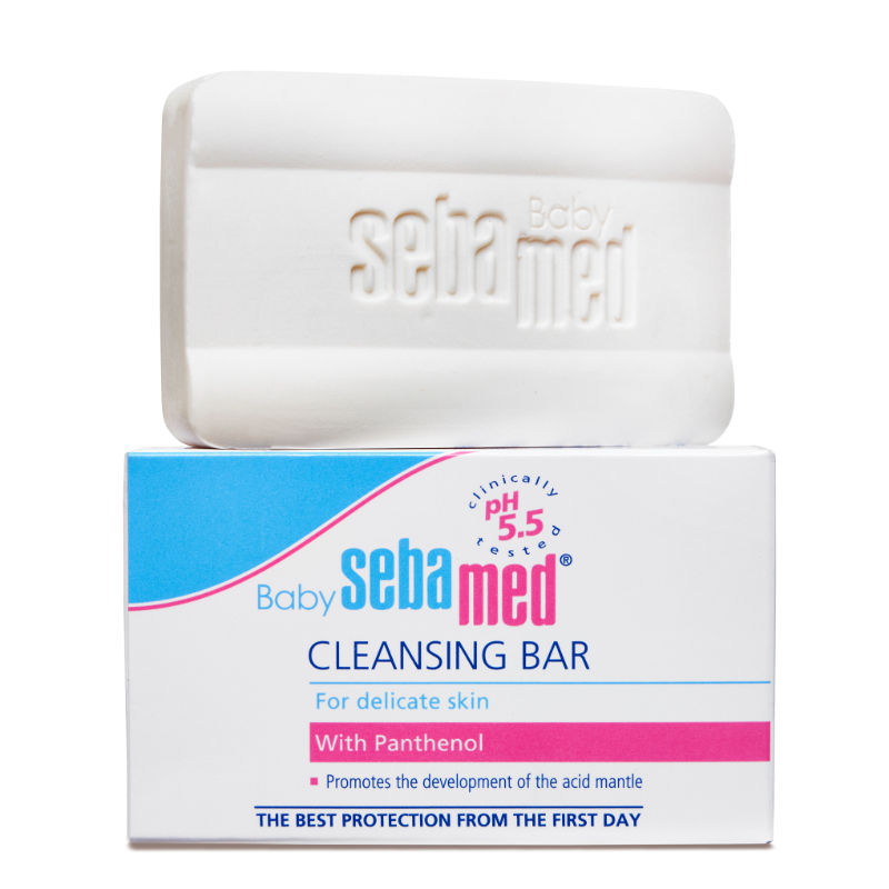 Sebamed Baby Cleansing Bar, PH 5.5, With Panthenol, No Tears & Soap Free Bar, For Delicate Skin