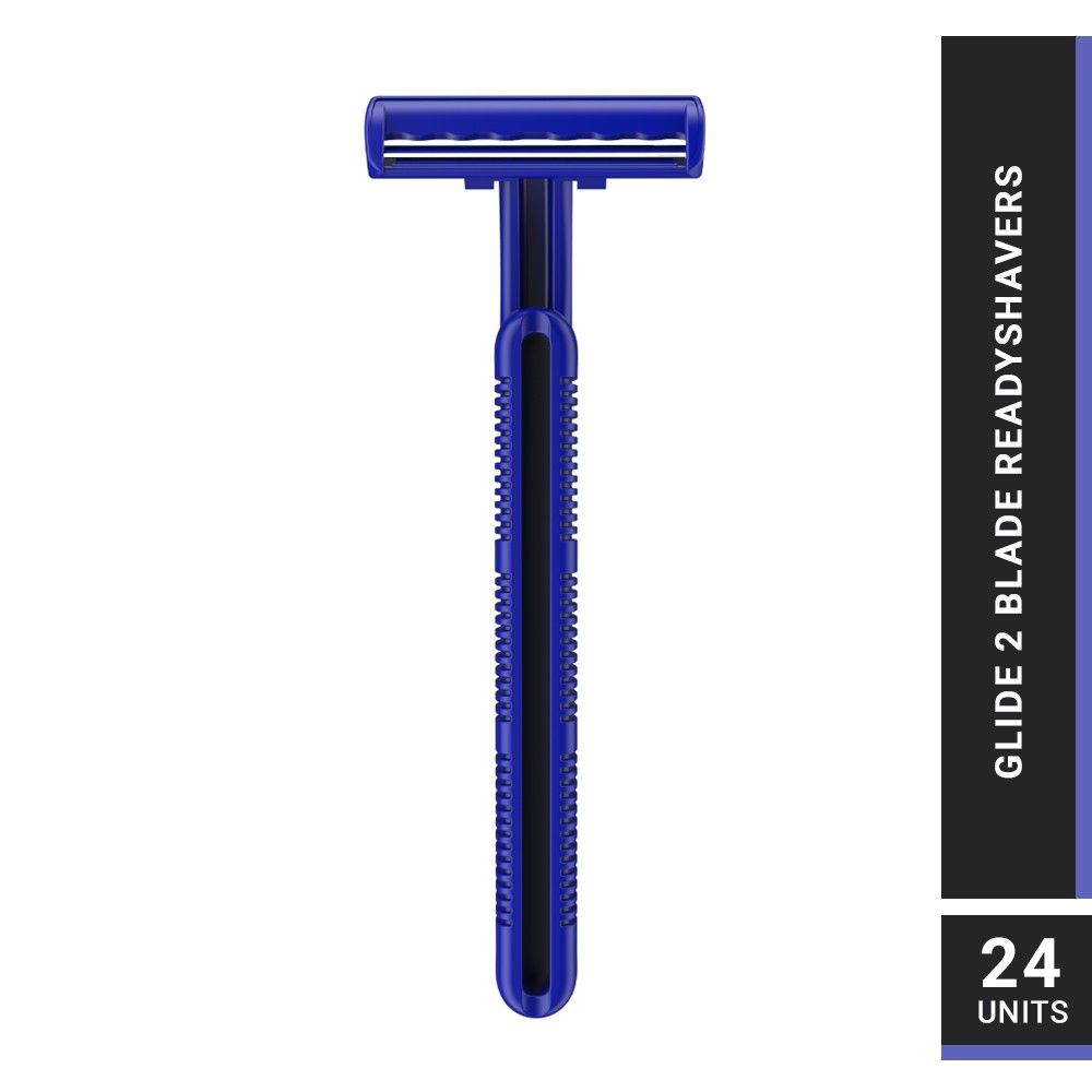ZLADE Glide Ii Readyshaver, Twin Blade Disposable Shaving Razor For Men - Pack of 24