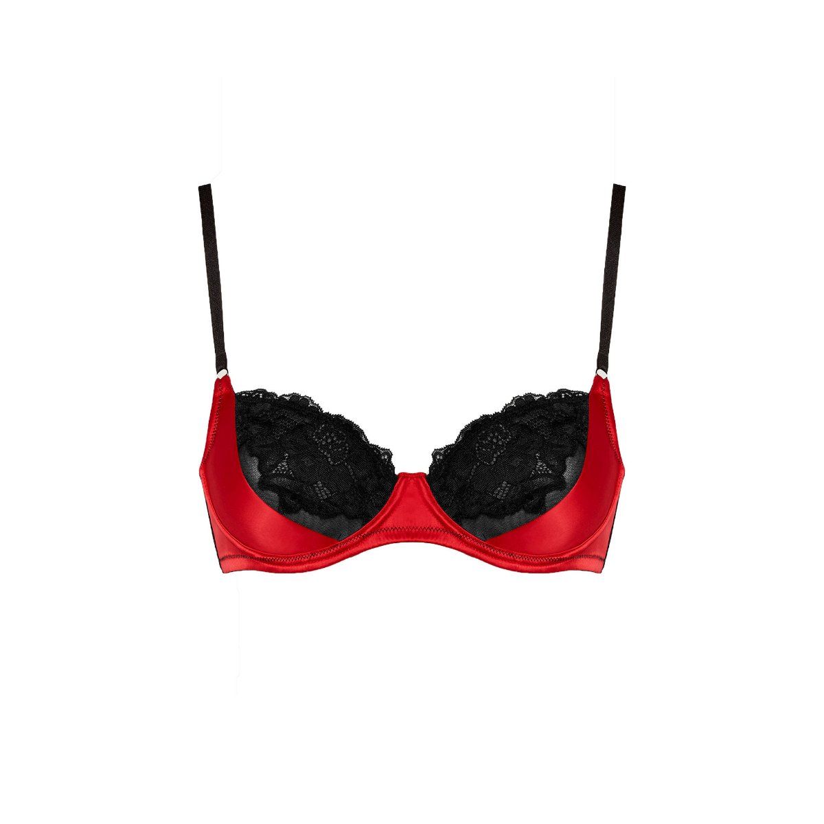 Yamamay Red & Black Bridal Under Wired Bra with