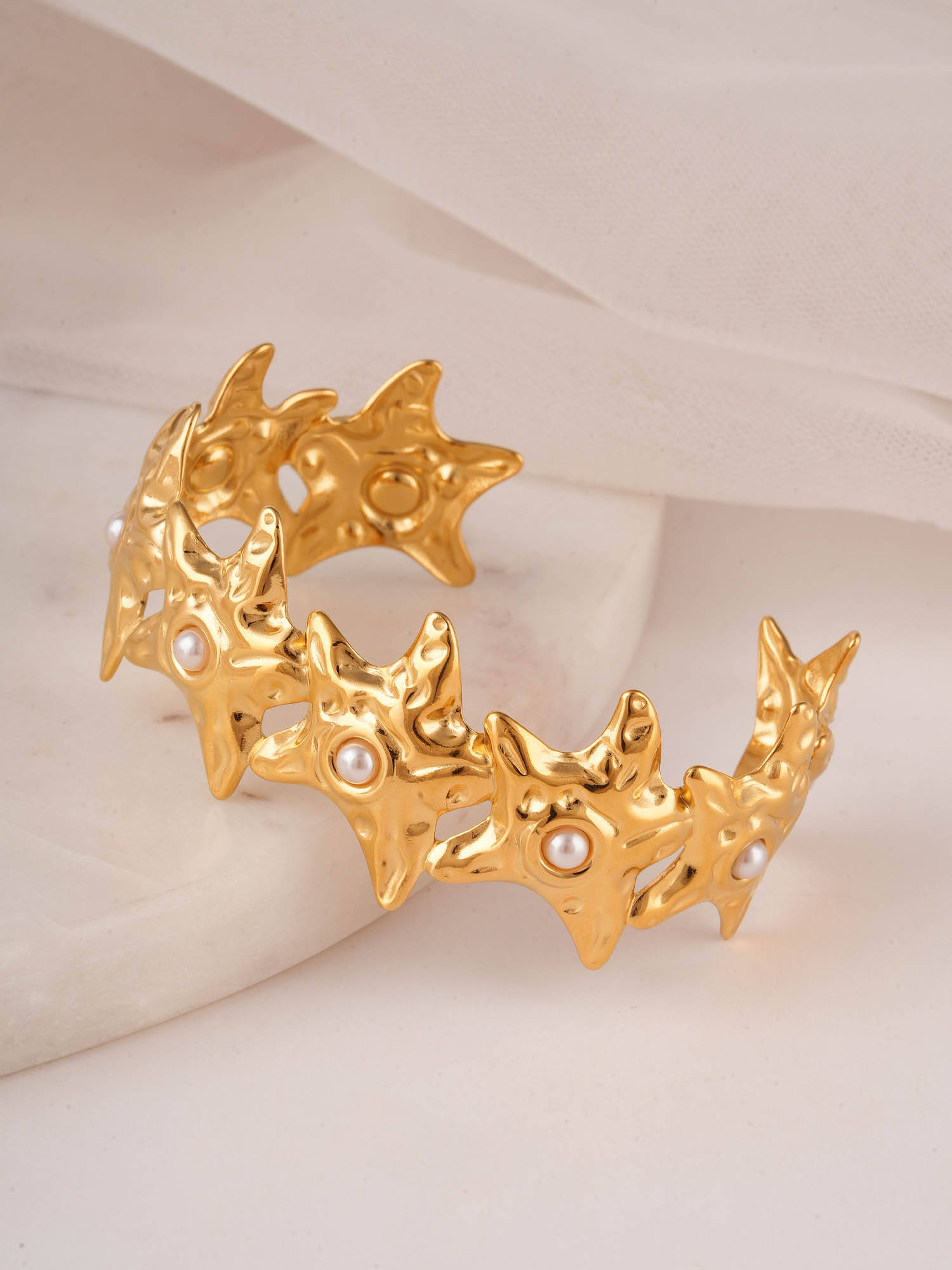 Palmonas Cosmic Edge Cuff Bracelet For Women - Waterproof And Anti-Tarnish