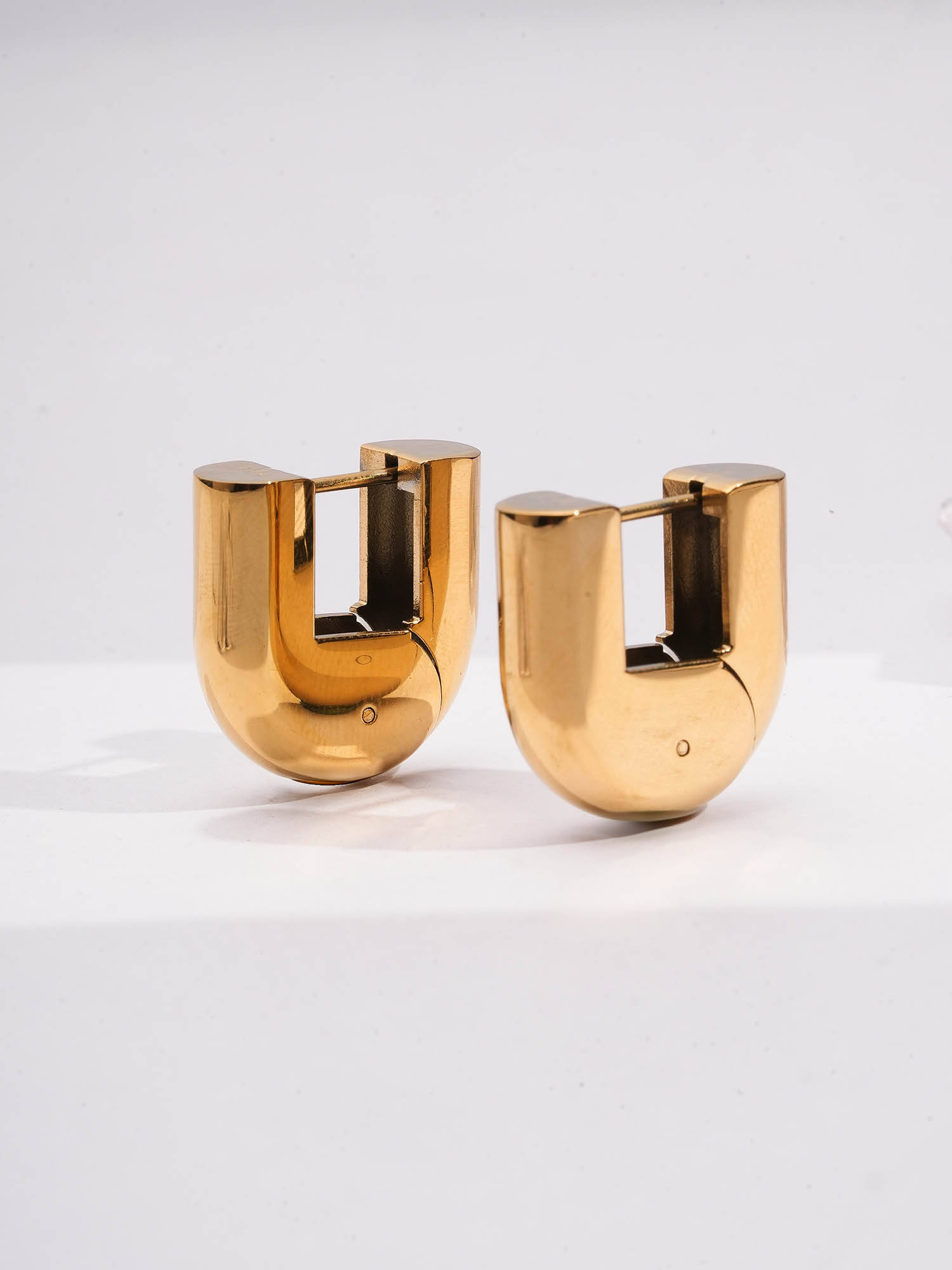 Palmonas Metro Bold Curves Hoops For Women - Waterproof And Anti-Tarnish