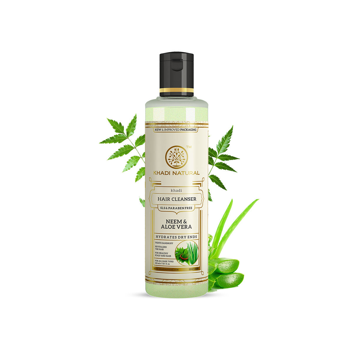 Khadi Natural Neem & Aloe Vera Hair Cleanser/Shampoo Hydrates Dry Ends