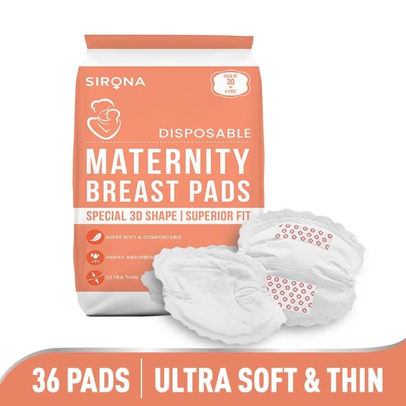 Buy SIRONA Super Soft Premium Disposable Maternity Breast Pads (36 Pads)  Online at Best Price of Rs 390.63 - bigbasket