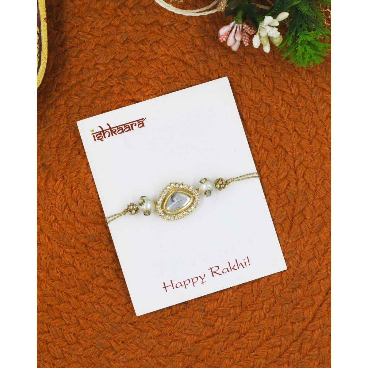 ISHKAARA Pearl Kundan Rakhi