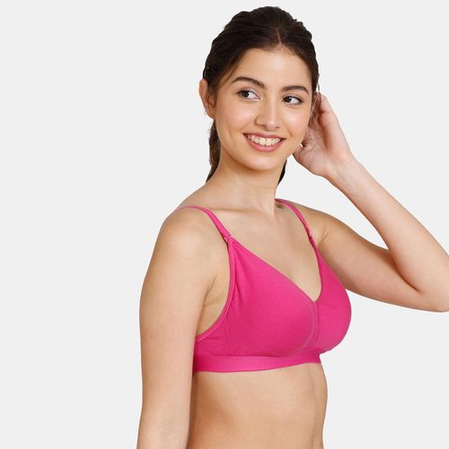 Buy Zivame Double Layered Non Wired 3-4th Coverage Backless Bra Fuchsia  Pink Online