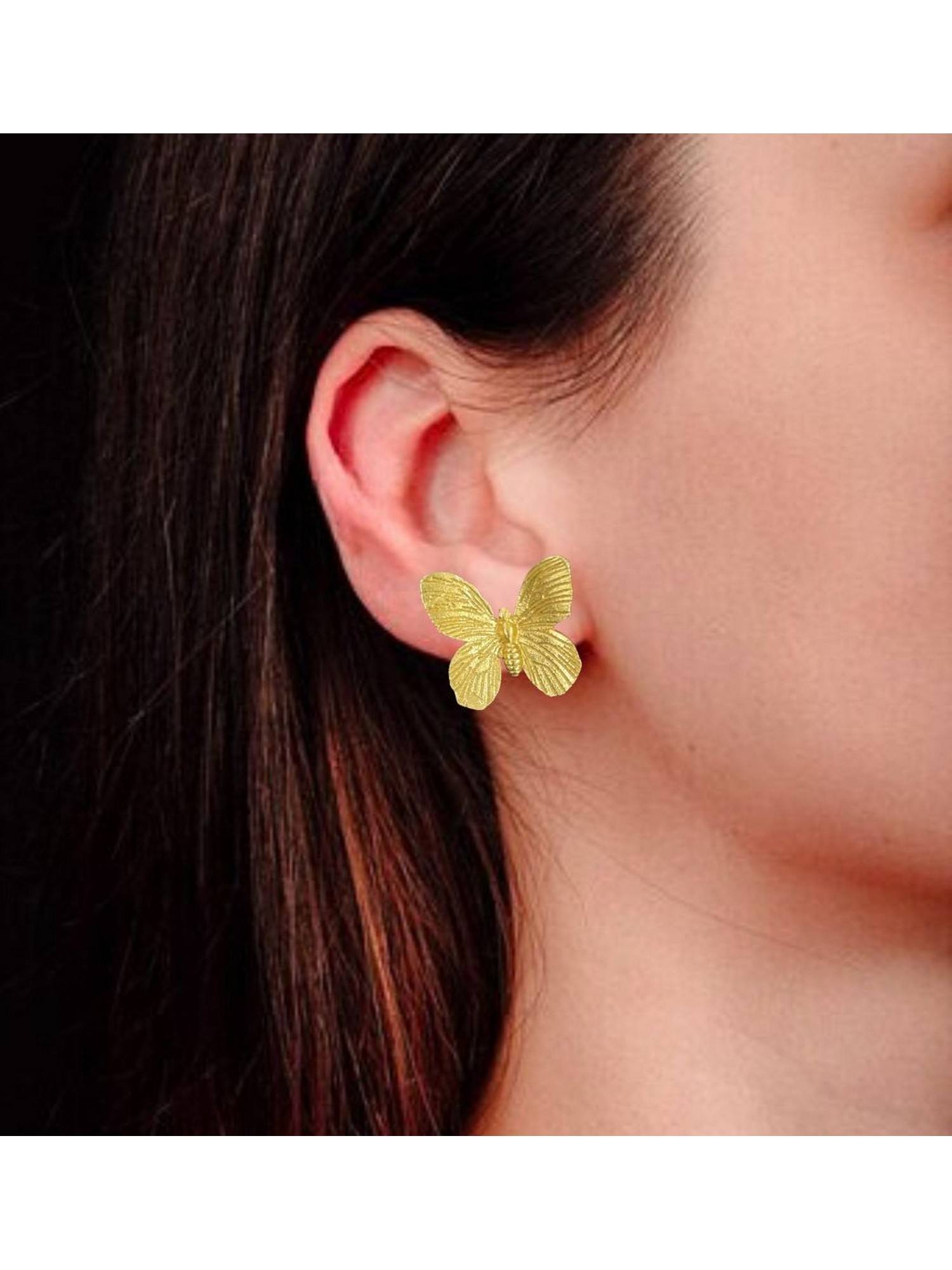 Bdiva Gold Plated Butterfly Earrings