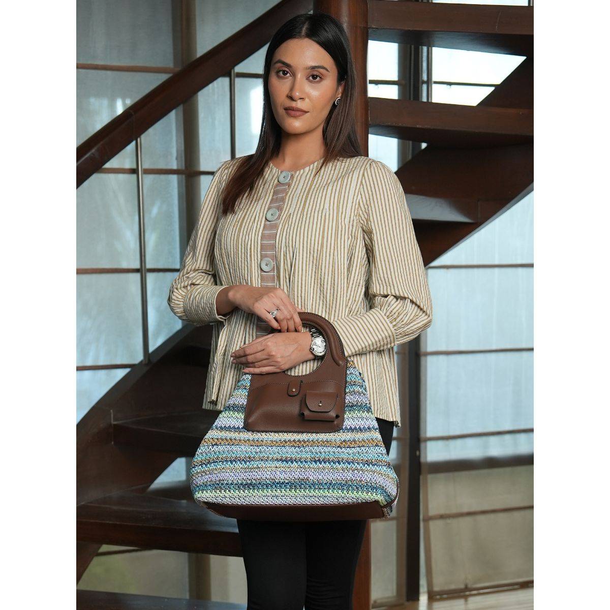 HIE Brown Nova Tote Bag