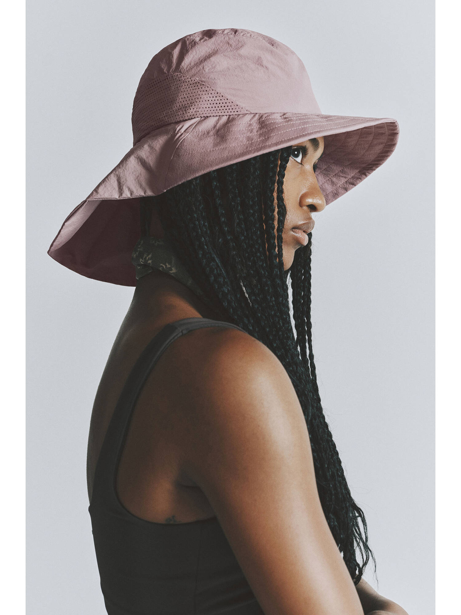 H&M Women Purple Hiking bucket hat