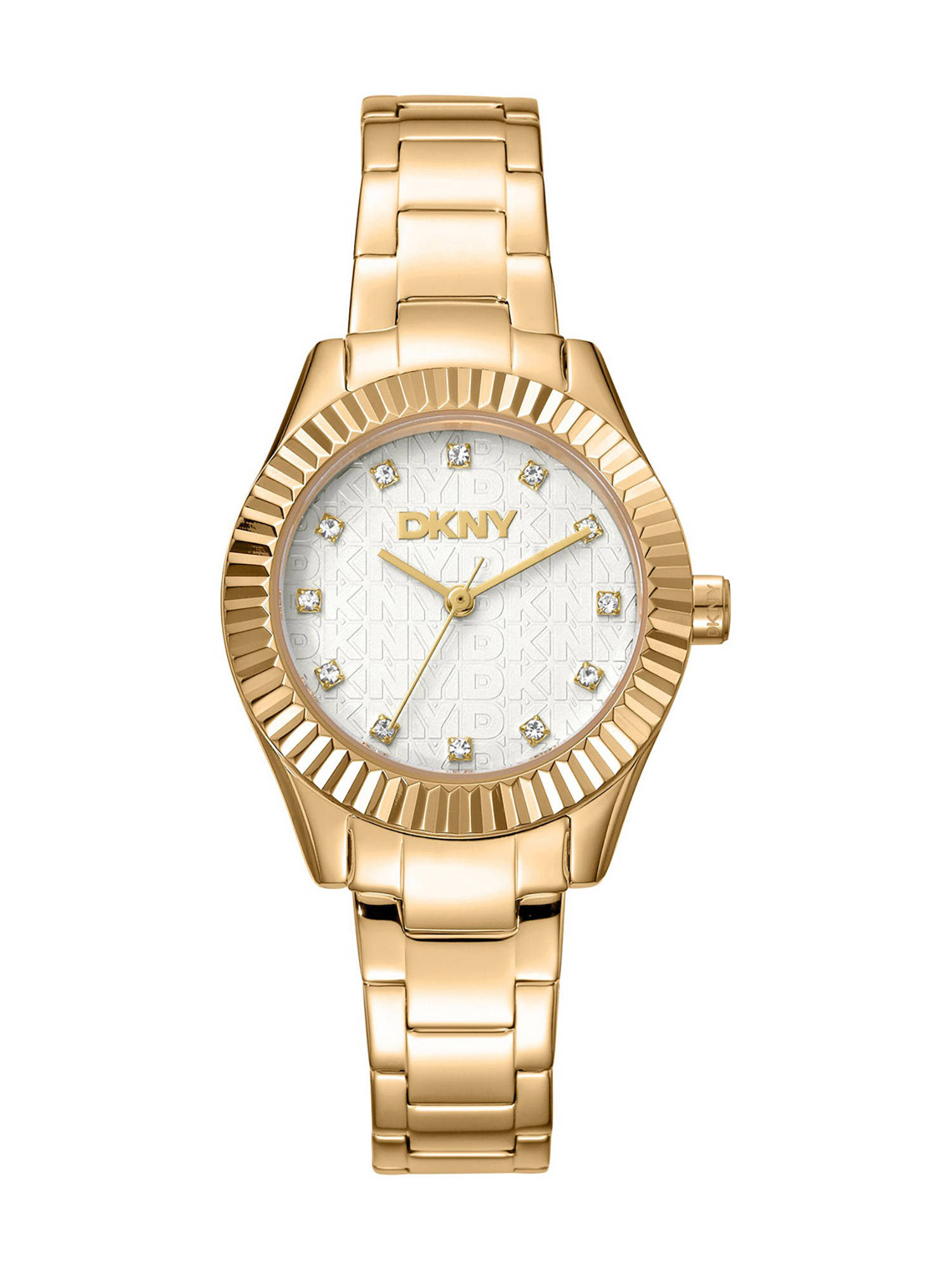 DKNY Chambers Glitz Analog Silver Round Dial Womens Watch - DK1L017M0055