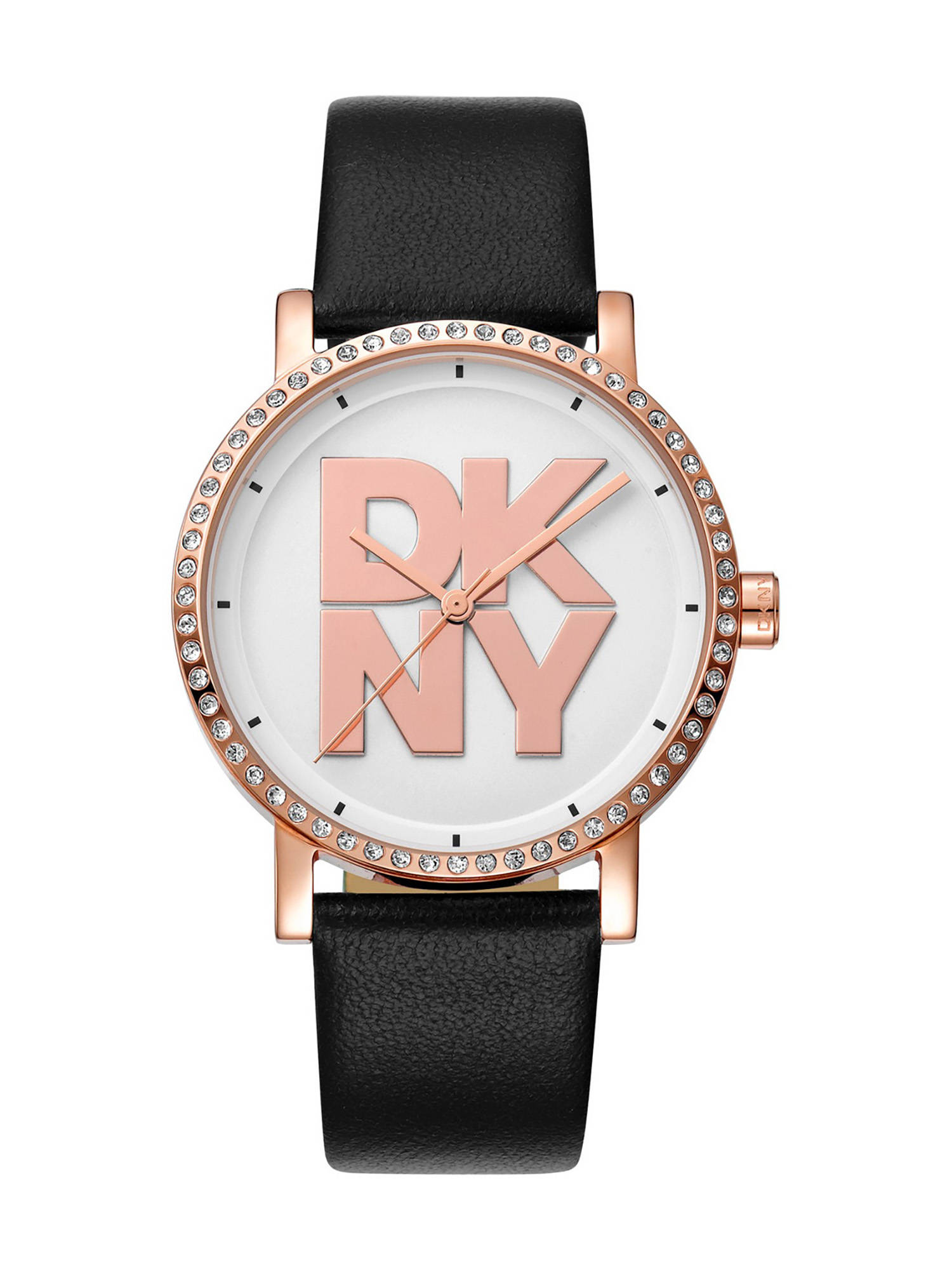 DKNY Soho Logo Analog Silver Round Dial Womens Watch - DK1L035L0035