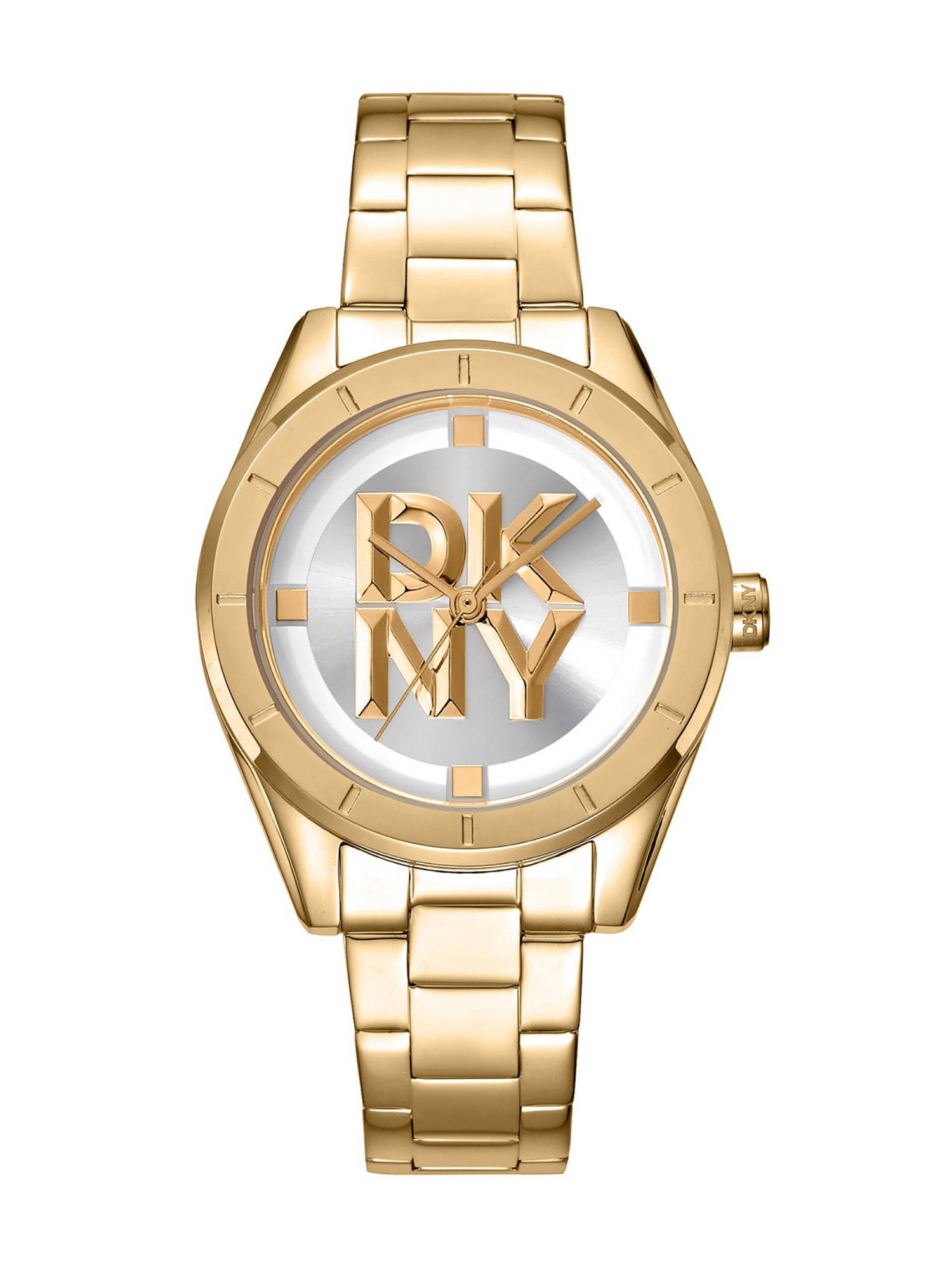 DKNY Chambers Midi Analog Silver Round Dial Womens Watch - DK1L016M0065
