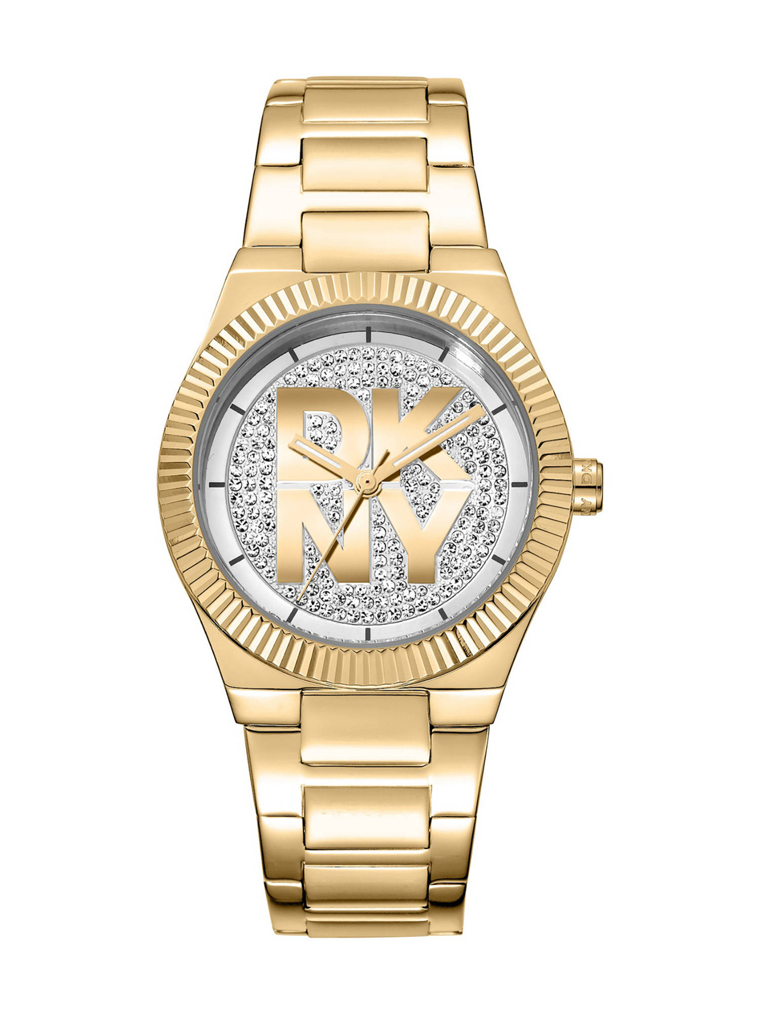 DKNY Logo Analog Silver Round Dial Womens Watch - DK1L102M0225