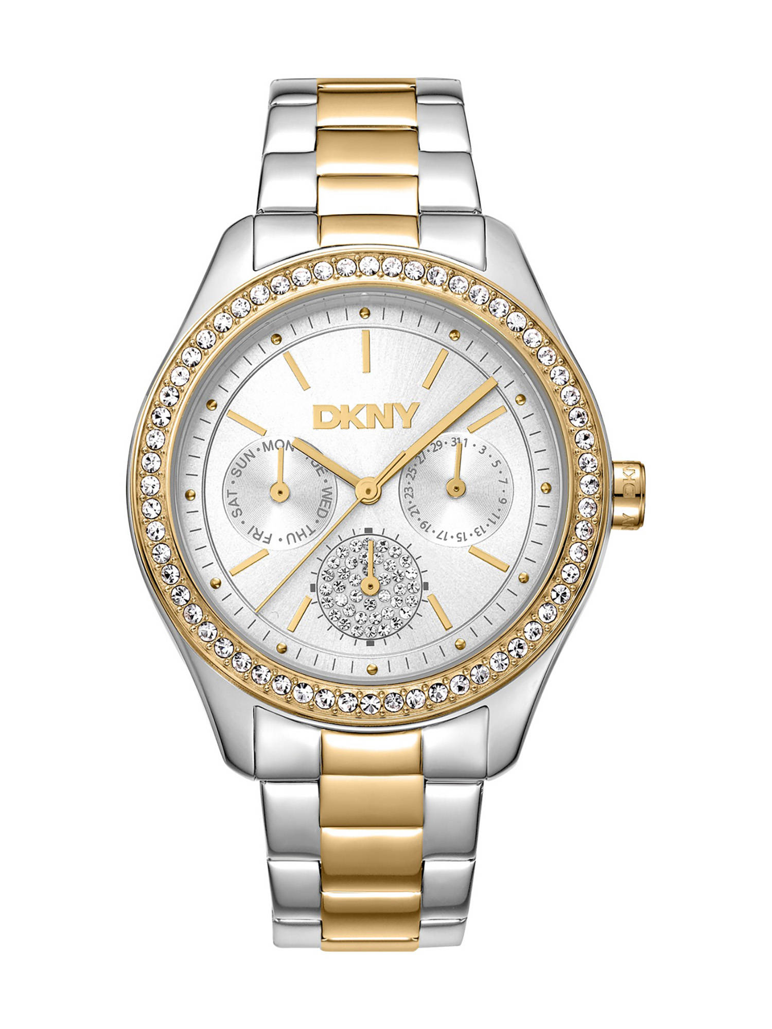 DKNY Evening Multifunction Silver Round Dial Womens Watch - DK1L129M0075