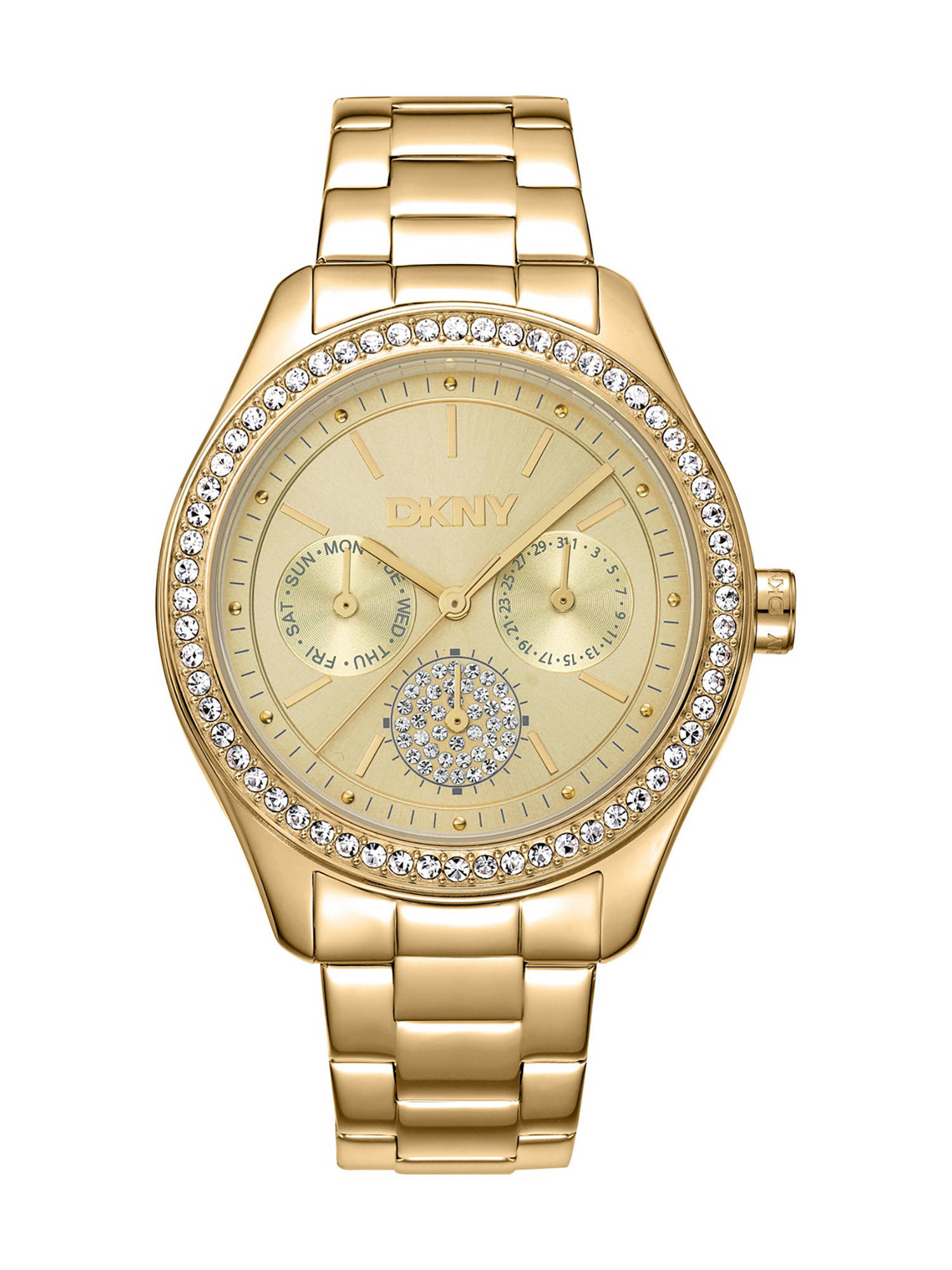 DKNY Evening Multifunction Champagne Round Dial Womens Watch - DK1L129M0055