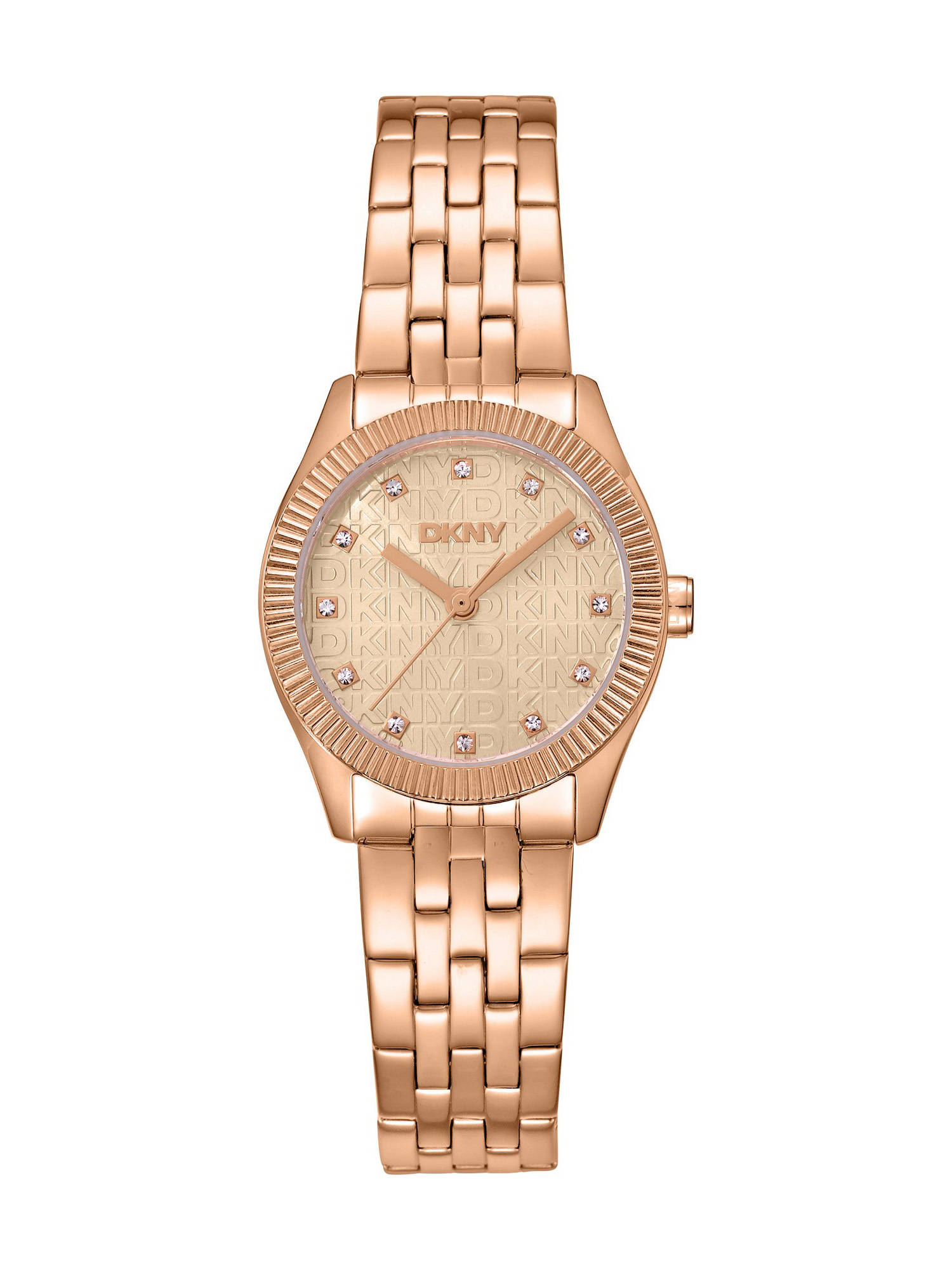 DKNY Logo Analog Rose Gold Round Dial Womens Watch - DK1L126M0065