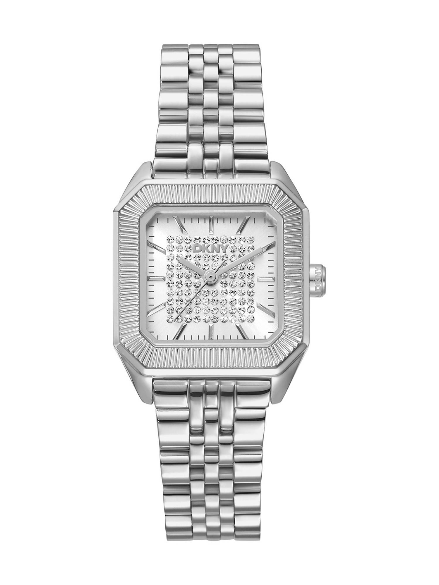 DKNY DK1L154 Analog Silver Square Dial Womens Watch - DK1L154M0215