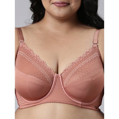 Enamor F126 Non-Padded Wired Full Coverage Lace Bra (38G)
