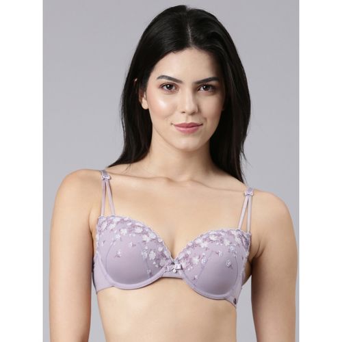Buy Enamor F127 Luxe Padded Wired Medium Coverage Lace Bra Online