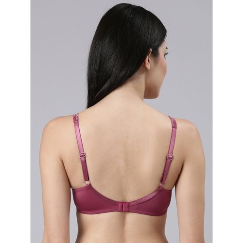 Enamor F129 Non-Padded Wirefree High Coverage Lace Contour Bra (36B)